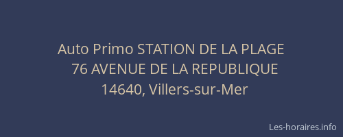 Auto Primo STATION DE LA PLAGE