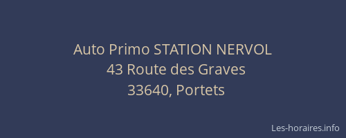 Auto Primo STATION NERVOL