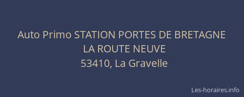 Auto Primo STATION PORTES DE BRETAGNE