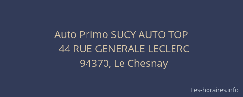 Auto Primo SUCY AUTO TOP