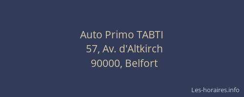 Auto Primo TABTI