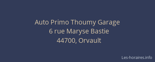 Auto Primo Thoumy Garage