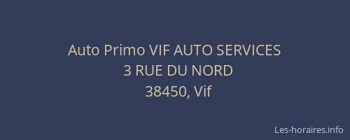 Auto Primo VIF AUTO SERVICES