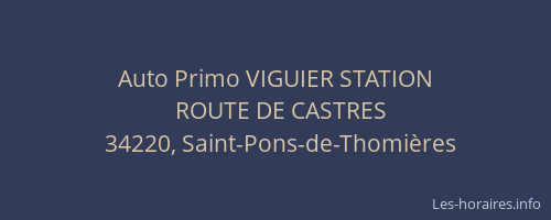 Auto Primo VIGUIER STATION