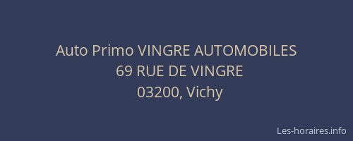 Auto Primo VINGRE AUTOMOBILES