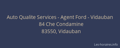 Auto Qualite Services - Agent Ford - Vidauban