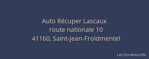 Auto R&eacute;cuper Lascaux