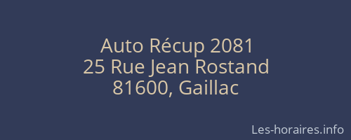 Auto Récup 2081