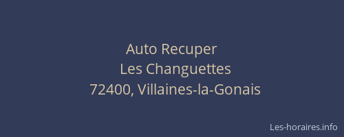 Auto Recuper