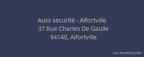 Auto s&eacute;curit&eacute; - Alfortville