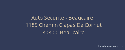 Auto S&eacute;curit&eacute; - Beaucaire