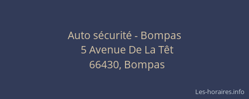 Auto s&eacute;curit&eacute; - Bompas