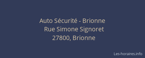 Auto S&eacute;curit&eacute; - Brionne