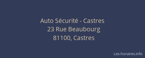 Auto Sécurité - Castres