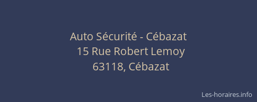 Auto S&eacute;curit&eacute; - C&eacute;bazat