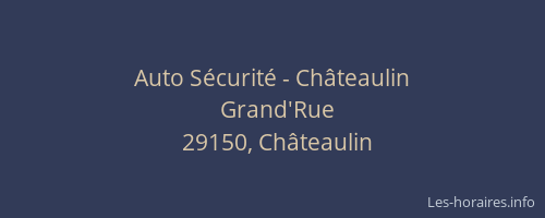 Auto Sécurité - Châteaulin