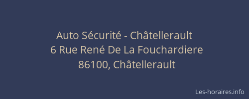 Auto Sécurité - Châtellerault