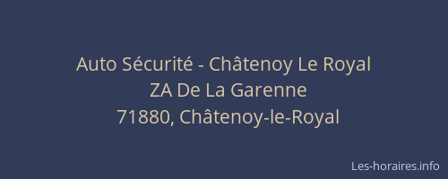 Auto Sécurité - Châtenoy Le Royal