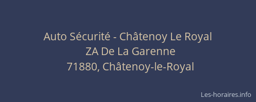 Auto S&eacute;curit&eacute; - Ch&acirc;tenoy Le Royal