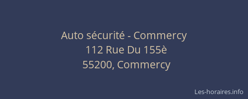Auto s&eacute;curit&eacute; - Commercy