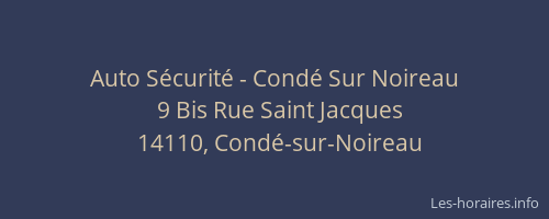 Auto Sécurité - Condé Sur Noireau