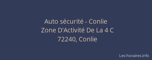 Auto s&eacute;curit&eacute; - Conlie