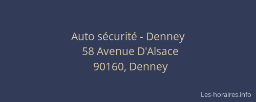 Auto sécurité - Denney