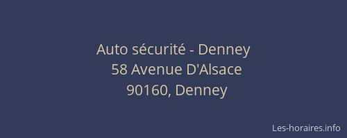 Auto s&eacute;curit&eacute; - Denney