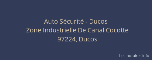 Auto S&eacute;curit&eacute; - Ducos