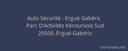 Auto Sécurité - Ergué Gabéric