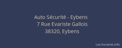 Auto S&eacute;curit&eacute; - Eybens