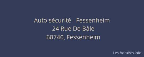 Auto s&eacute;curit&eacute; - Fessenheim