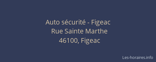 Auto sécurité - Figeac