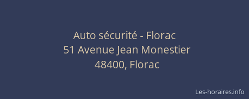 Auto s&eacute;curit&eacute; - Florac