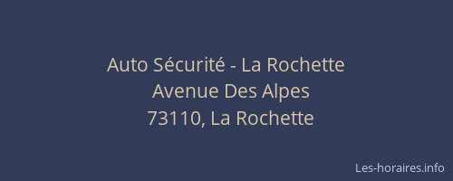 Auto Sécurité - La Rochette