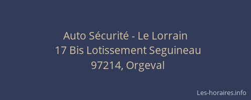 Auto Sécurité - Le Lorrain