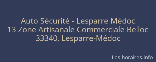 Auto S&eacute;curit&eacute; - Lesparre M&eacute;doc