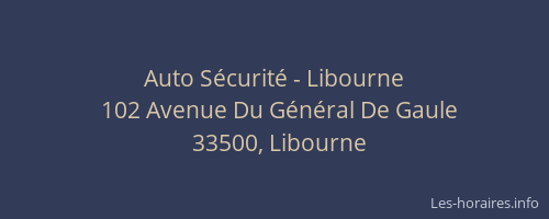 Auto Sécurité - Libourne