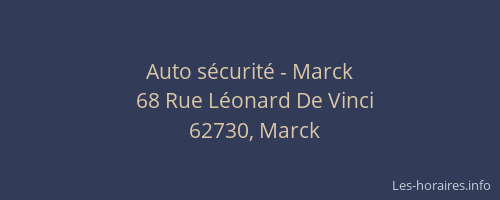 Auto sécurité - Marck