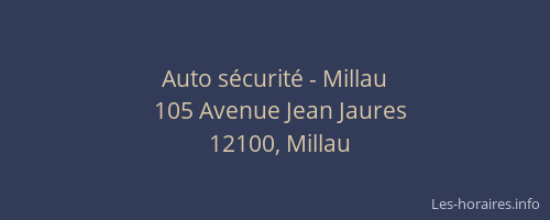 Auto sécurité - Millau