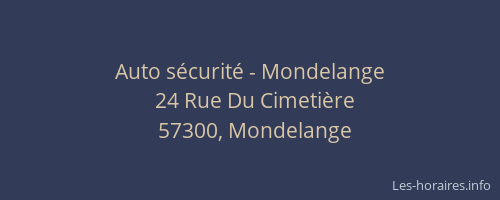 Auto s&eacute;curit&eacute; - Mondelange