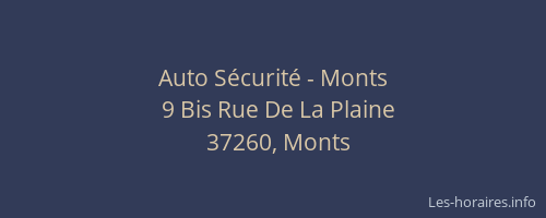 Auto Sécurité - Monts