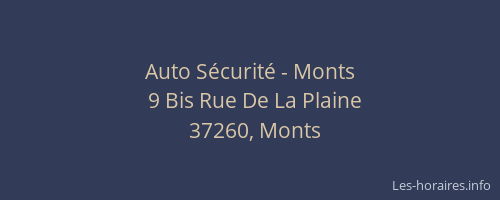 Auto S&eacute;curit&eacute; - Monts