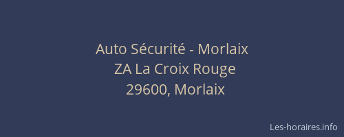 Auto S&eacute;curit&eacute; - Morlaix