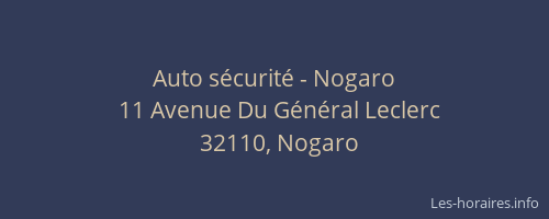 Auto s&eacute;curit&eacute; - Nogaro