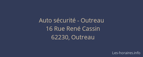 Auto s&eacute;curit&eacute; - Outreau