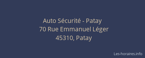 Auto S&eacute;curit&eacute; - Patay