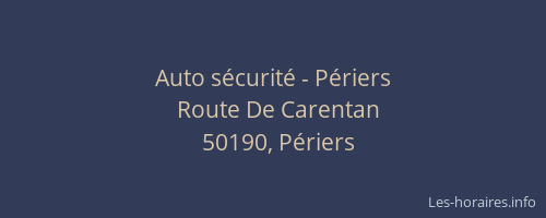 Auto s&eacute;curit&eacute; - P&eacute;riers