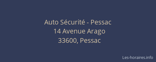 Auto S&eacute;curit&eacute; - Pessac