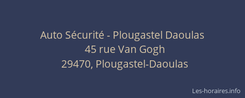 Auto Sécurité - Plougastel Daoulas